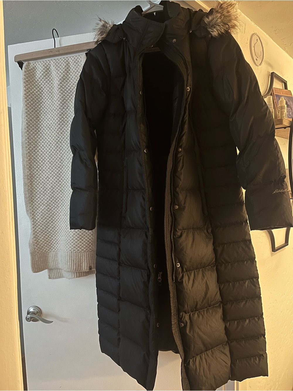 Eddie Bauer down puffer winter coat full length